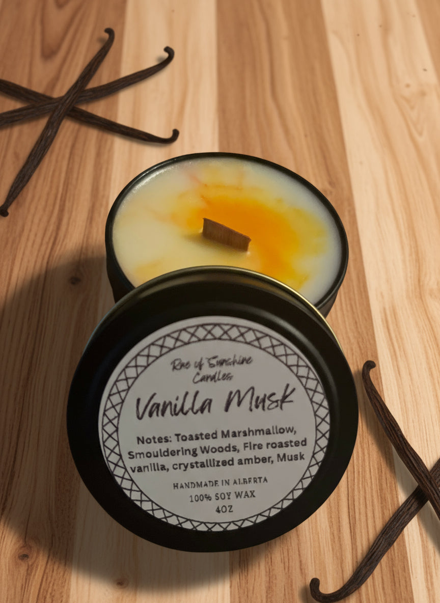 Vanilla musk- 4oz Candle