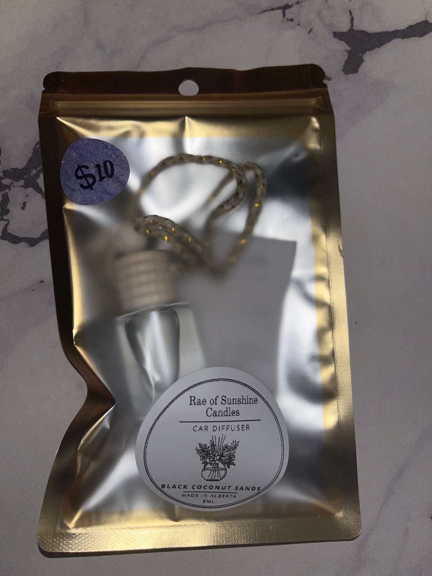 Black coconut sands- car freshener