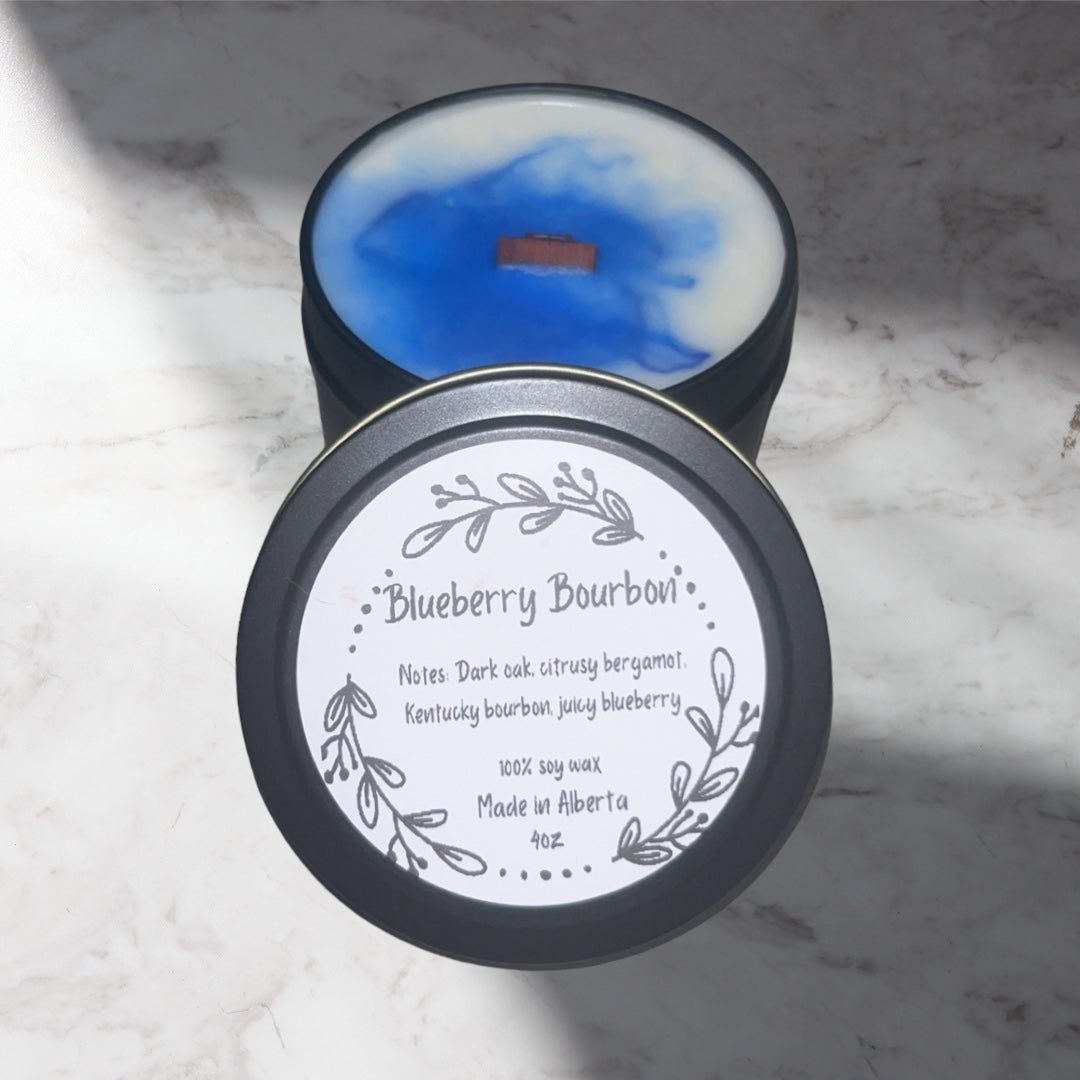 Blueberry bourbon 4oz candle