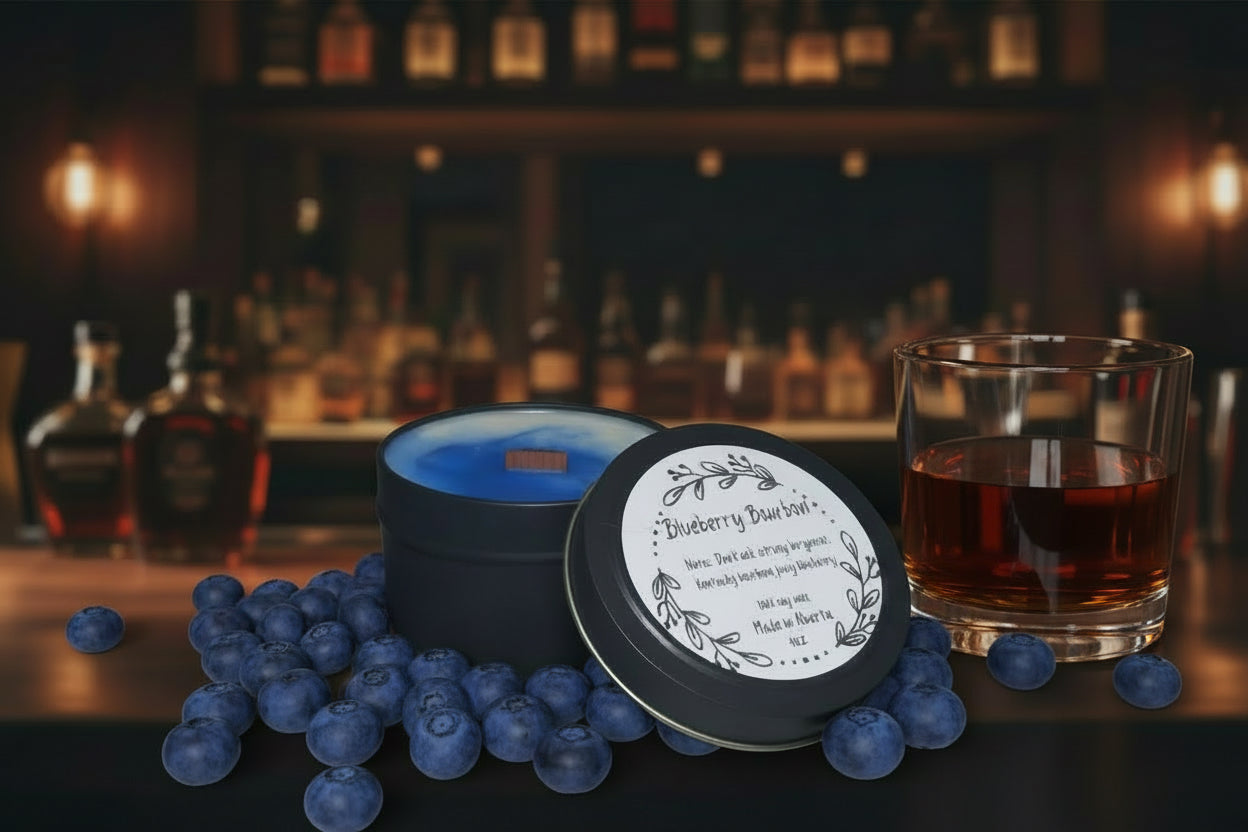 Blueberry bourbon 4oz candle