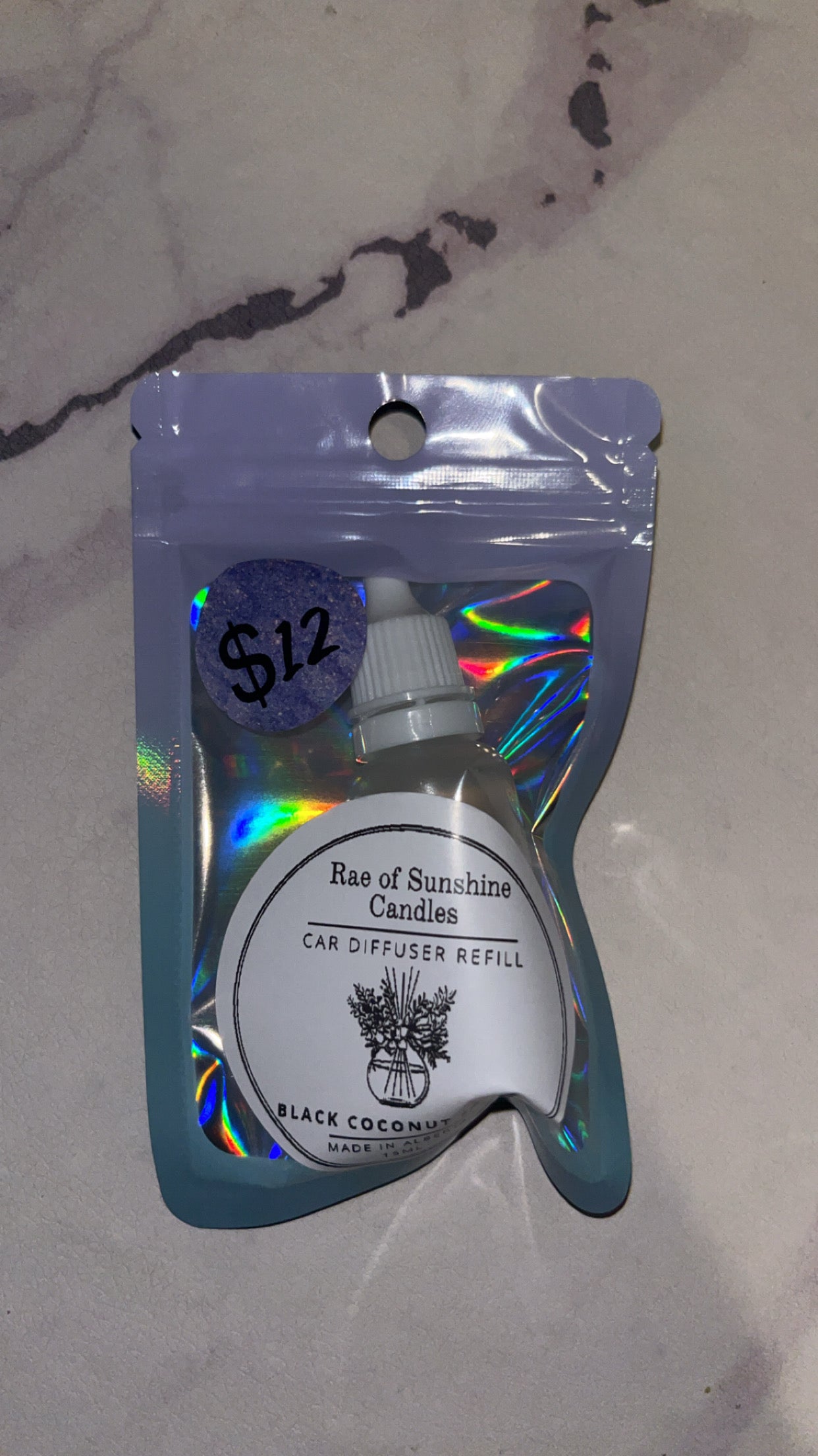 Black coconut sands- car freshener refill