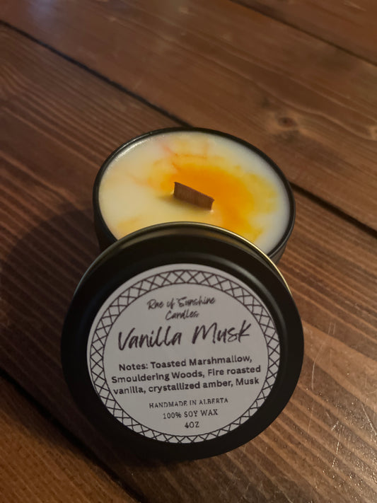 Vanilla musk- 4oz Candle