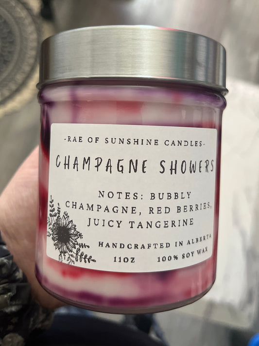 Champagne Showers- 11oz candle