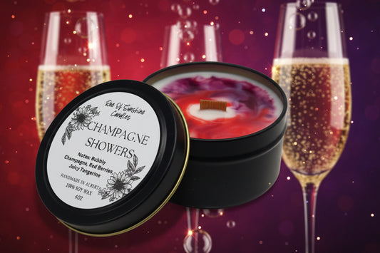 Champagne Showers- 4oz candle
