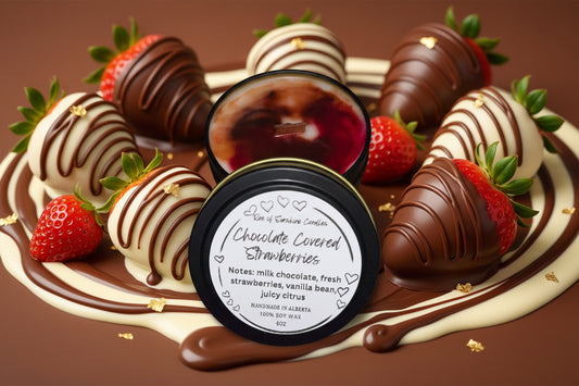 Chocolate Covered Strawberries- 4oz Candle