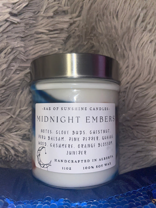 Midnight embers - 11oz candle