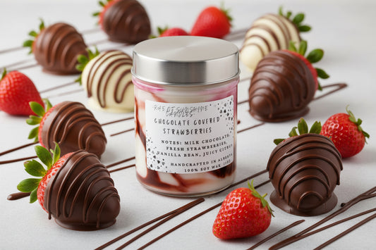 Chocolate covered strawberries- 11oz Candle