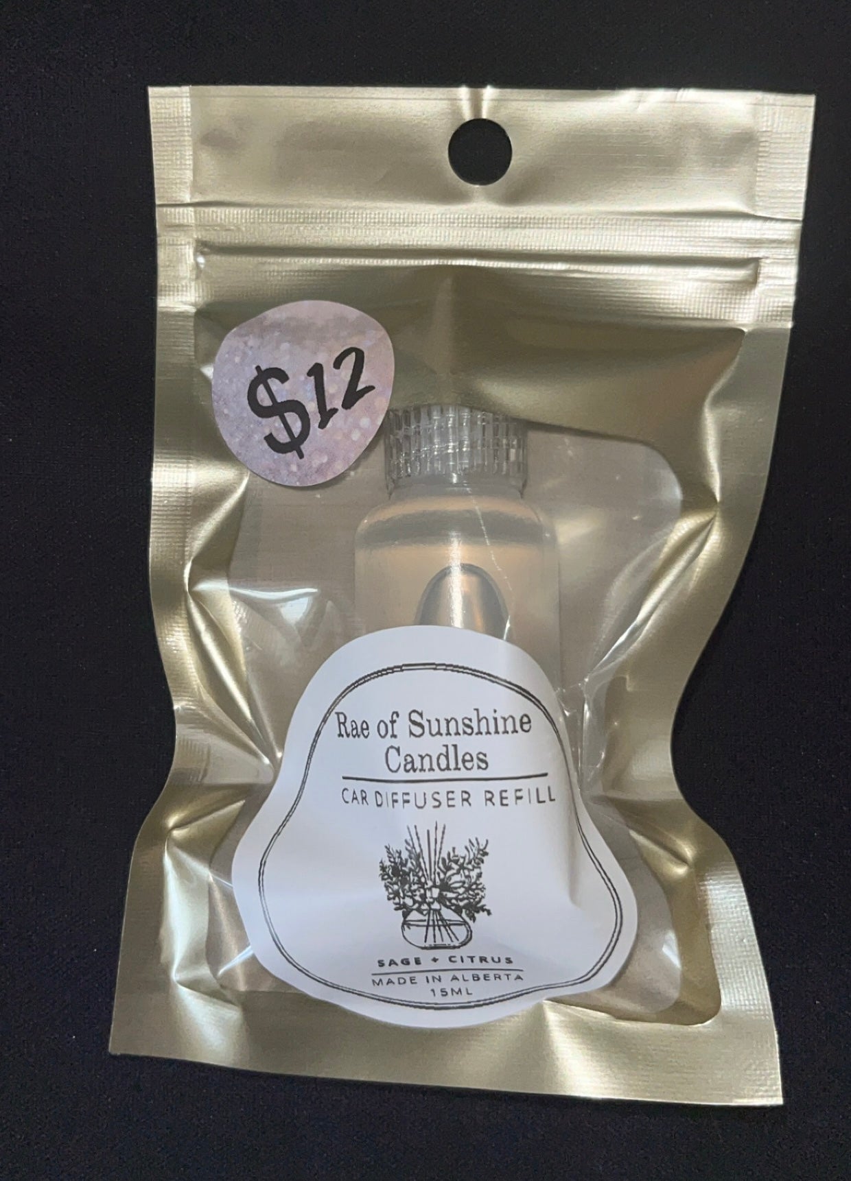 Car freshener refill- sage +citrus