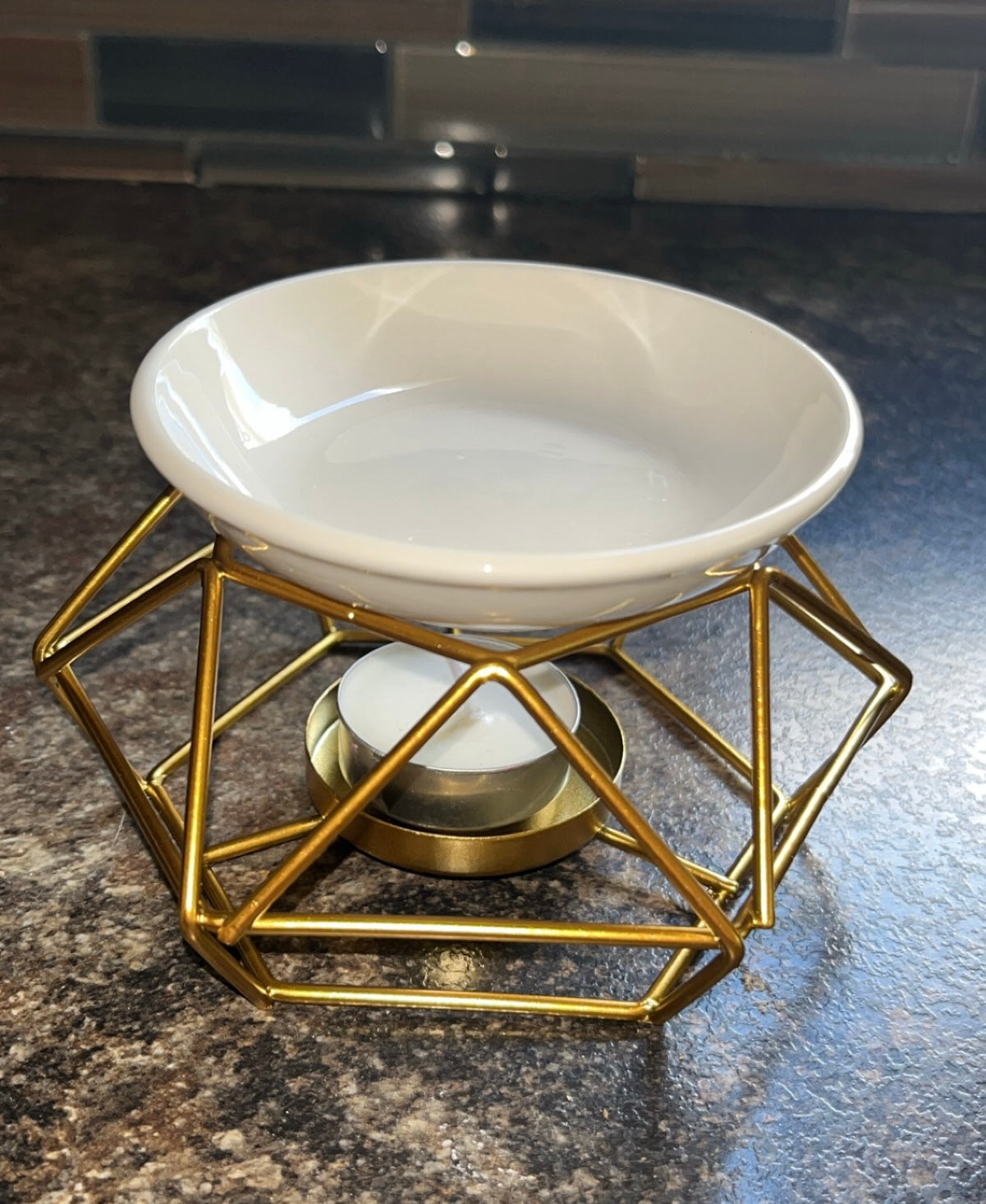 Geometric wax burner- Gold