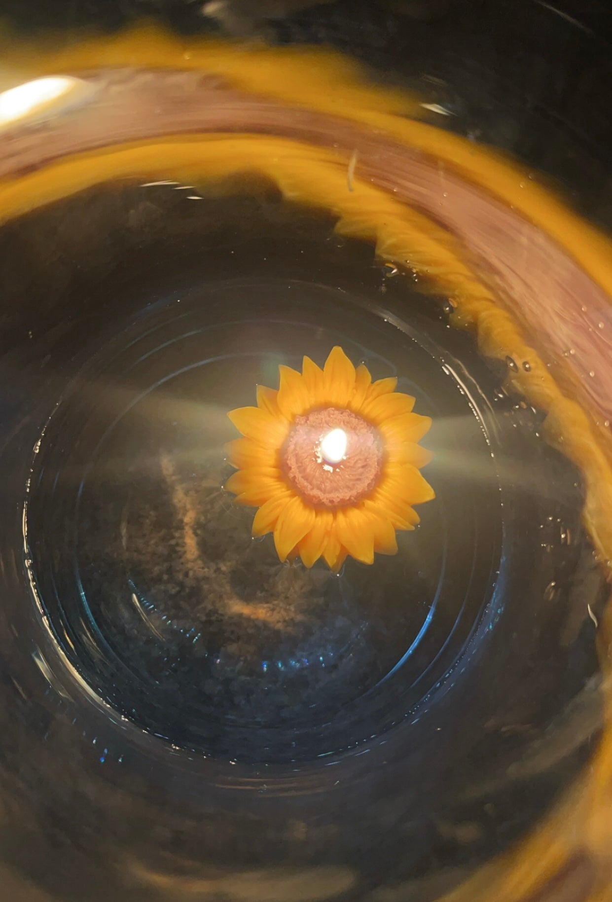 Sunflower floating candle- Small