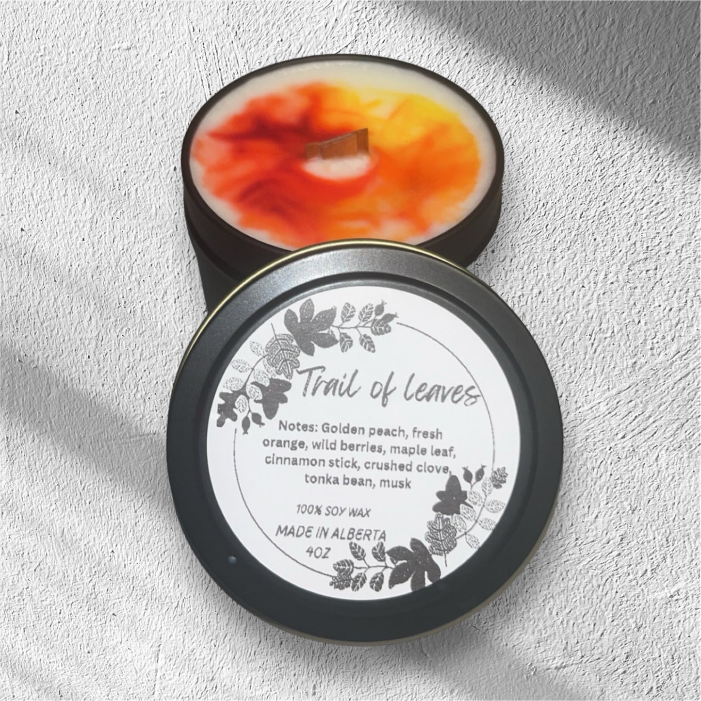Trail of leaves 4oz candle