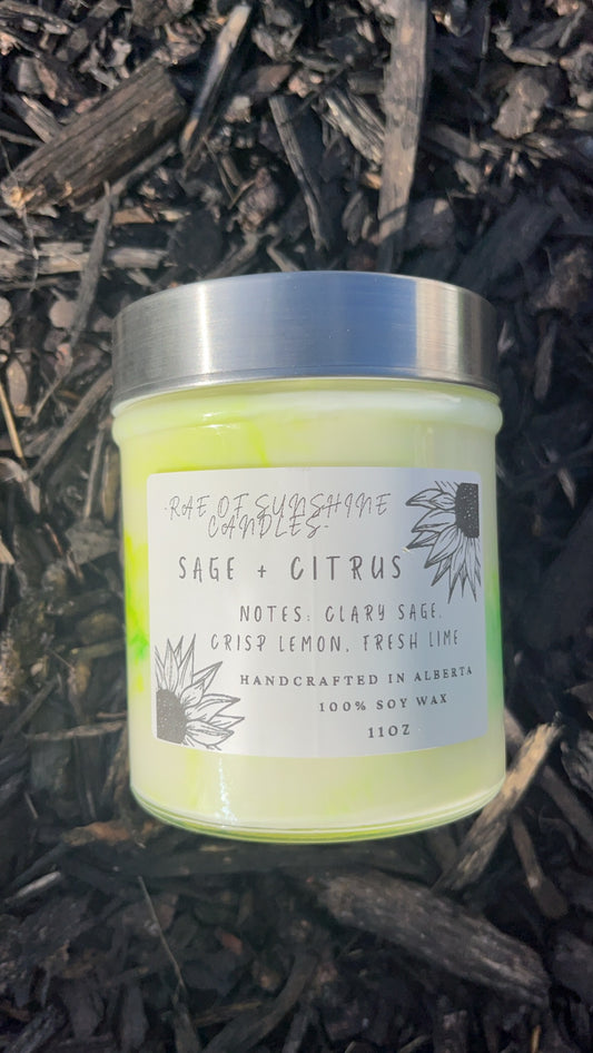 Sage + Citrus- 11oz Candle