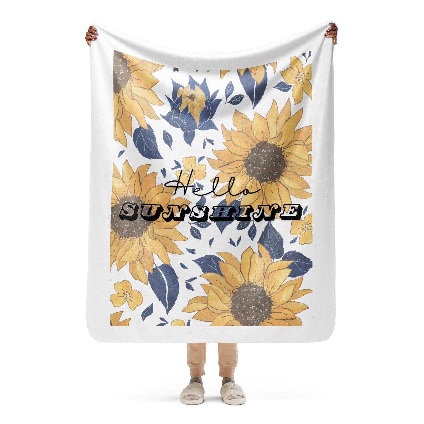 Hello sunshine Sherpa blanket