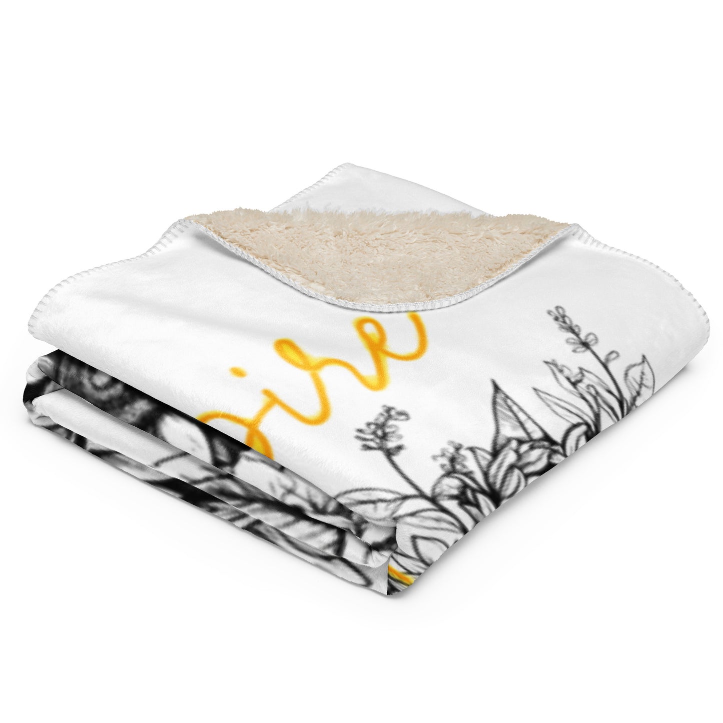 Inspire sunflower Sherpa blanket