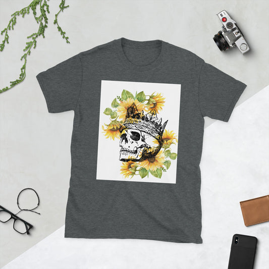 Sunflower skull king Unisex T-Shirt